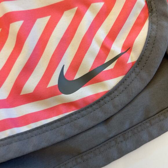 Nike Womens Reversible Gray Pink White Stripe Athletic Casual Shorts NO SIZE - Picture 4 of 7
